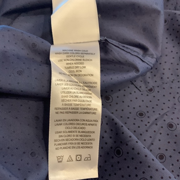 NWOT Ben Sherman Blue Patterned Shirt Size XXL - Picture 7 of 7